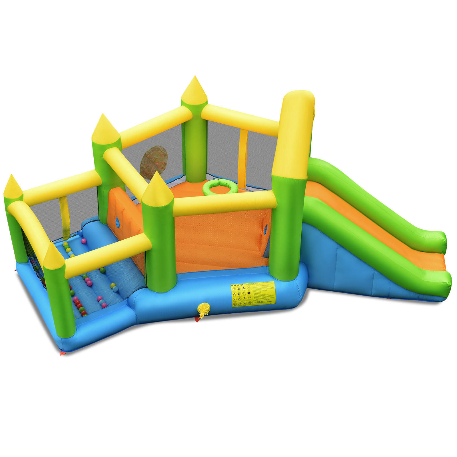 HÜPFBURG 208cm Multicoloured - Multicolor, Kunststoff (477/241/208cm) - COSTWAY