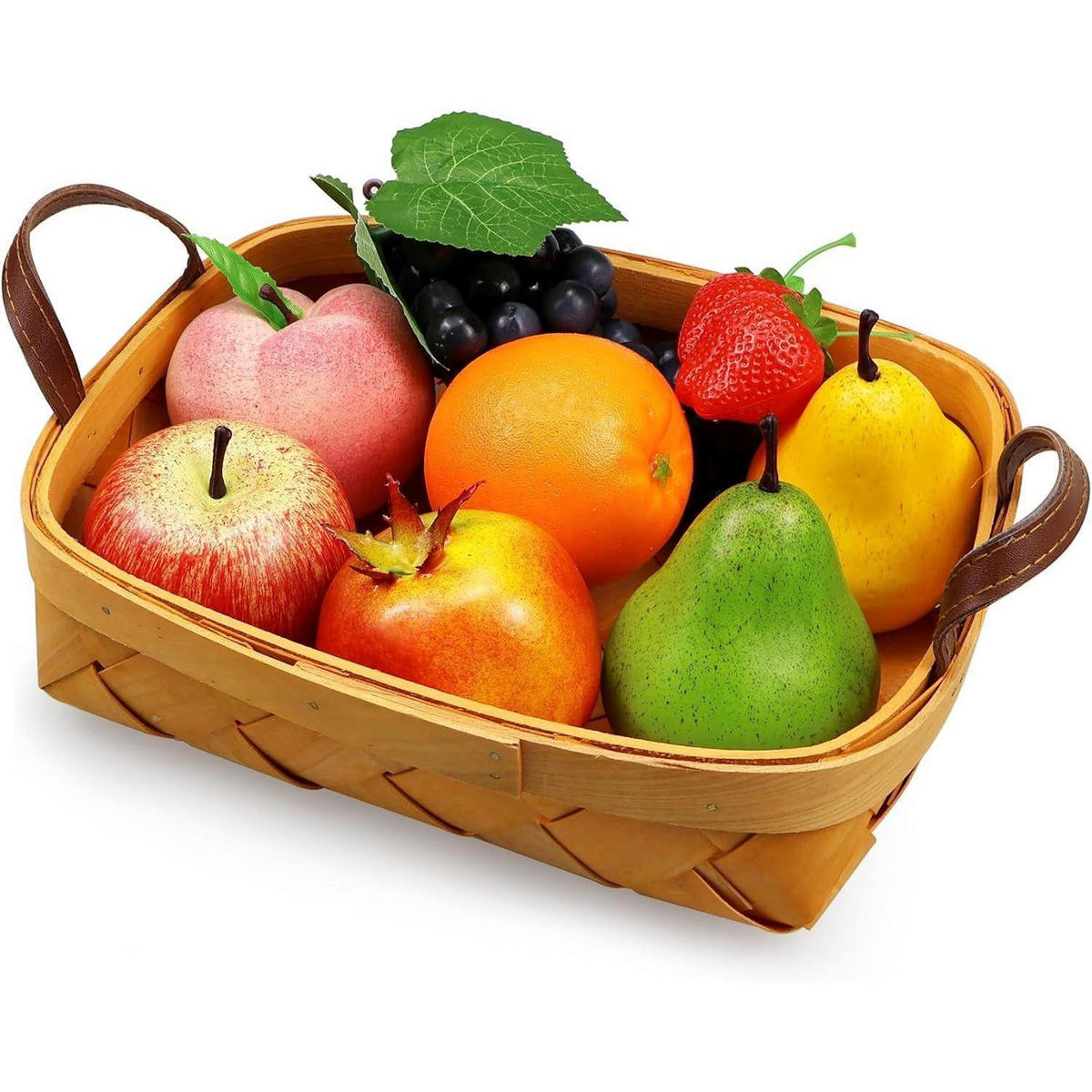 KÜNSTLICHE Früchte 9-teiliges Set Schaumstoff Dekoration - Multicolor, Kunststoff (10cm)