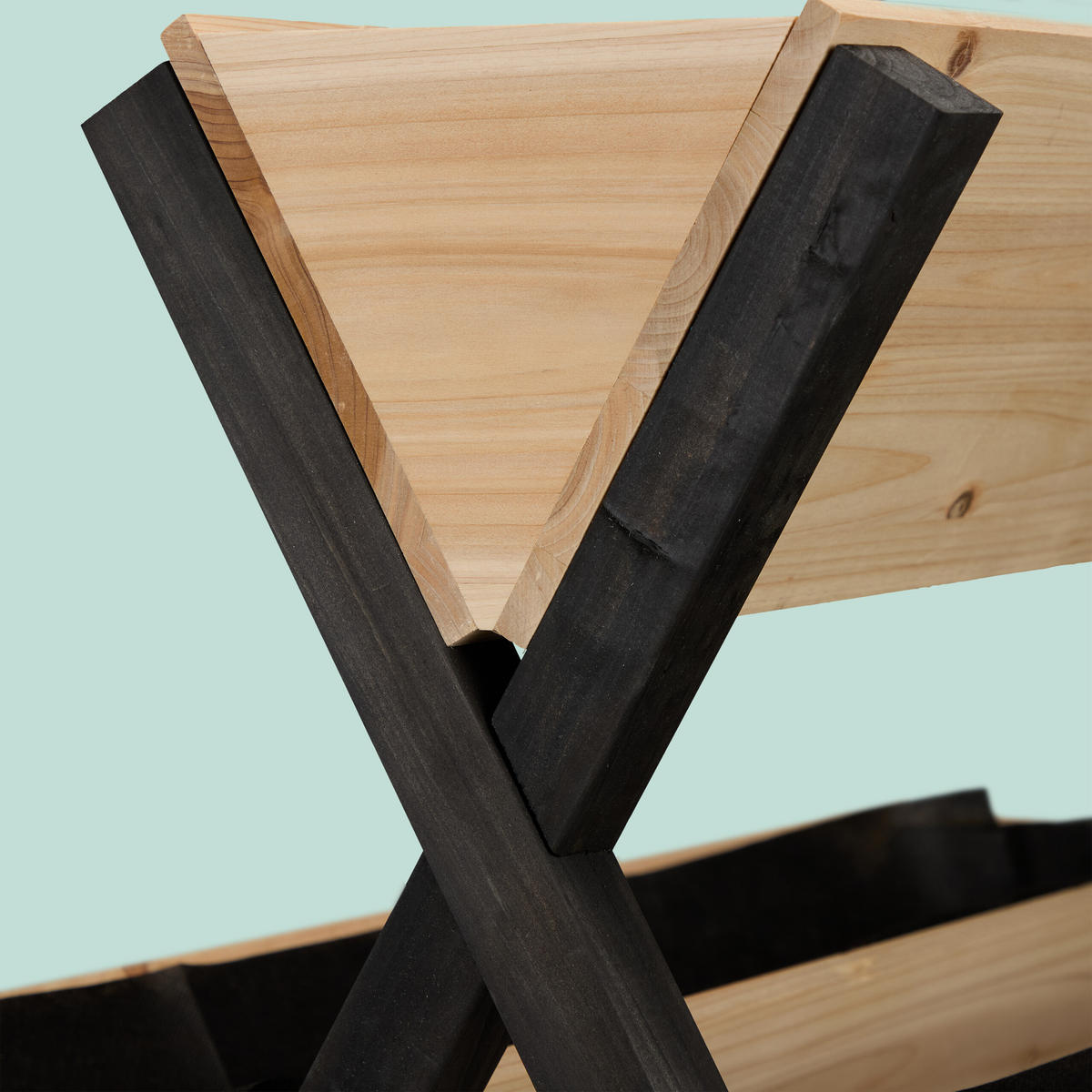 VERTIKALBEET - Hellbraun, Holz/Textil (75/82/90cm) - Relaxdays