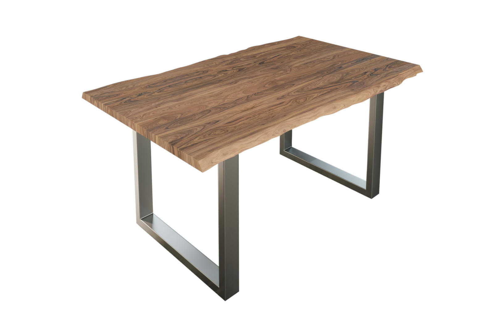 ESSTISCH LAUREN - Beige/Silberfarben, Holz/Metall (90/180/77cm) - SAM