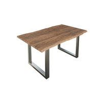 ESSTISCH LAUREN - Beige/Silberfarben, Holz/Metall (90/180/77cm) - SAM