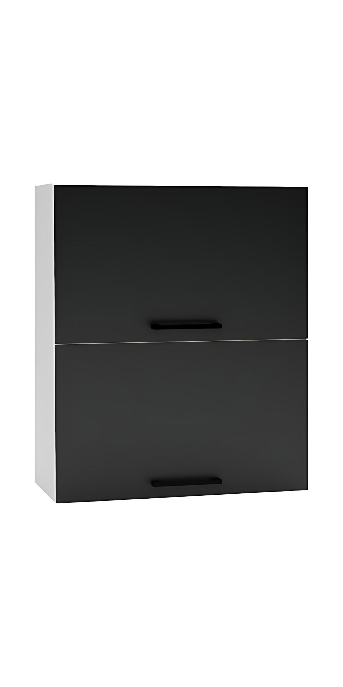 HÄNGESCHRANK W60GRF/2 - Dnoria - Hochwertige Küchen Optik - Schwarz, Holz/Metall (60/72/30cm) - ROYAL24_MARKT