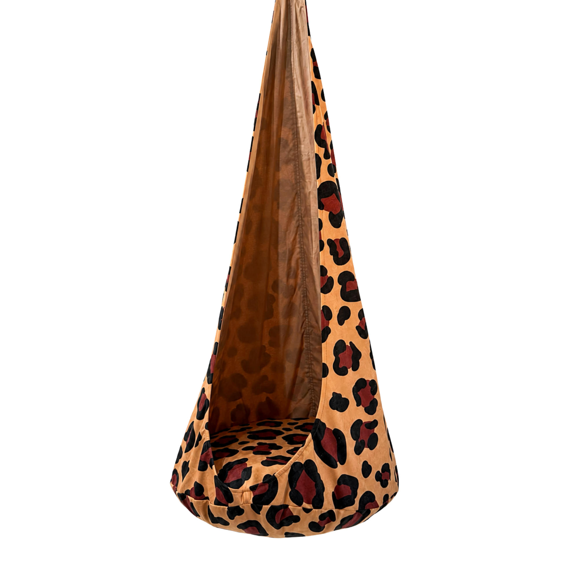KINDER-HÄNGESESSEL XXL Leopard – weiche Cocoon-Schaukel zum Spielen und Entspannen - Schwarz, Textil (85/180/85cm) - Bees & Blooms