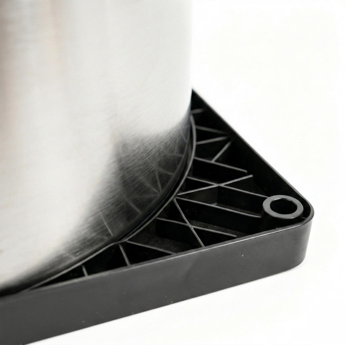 VESTAVNÝ odpadkový koš - stříbrná, kov/plast (28/32.5/34cm) - Relaxdays