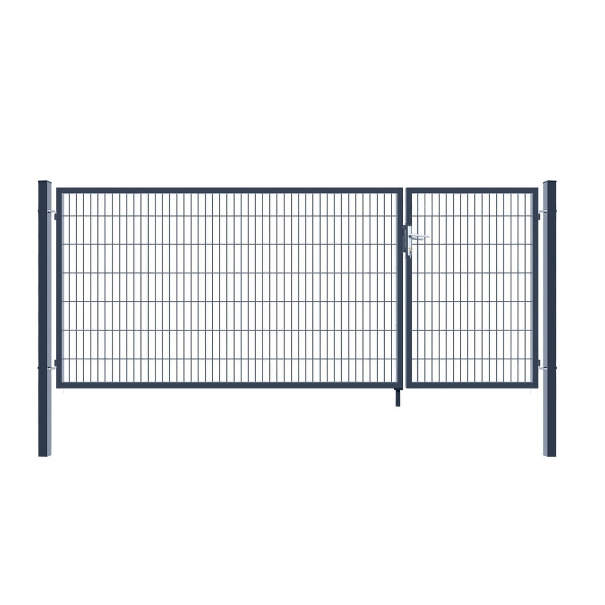 GARTENTOR ADITUS - Anthrazit, 140 x 350 cm - Anthrazit, Metall (350/140cm) - Home Deluxe