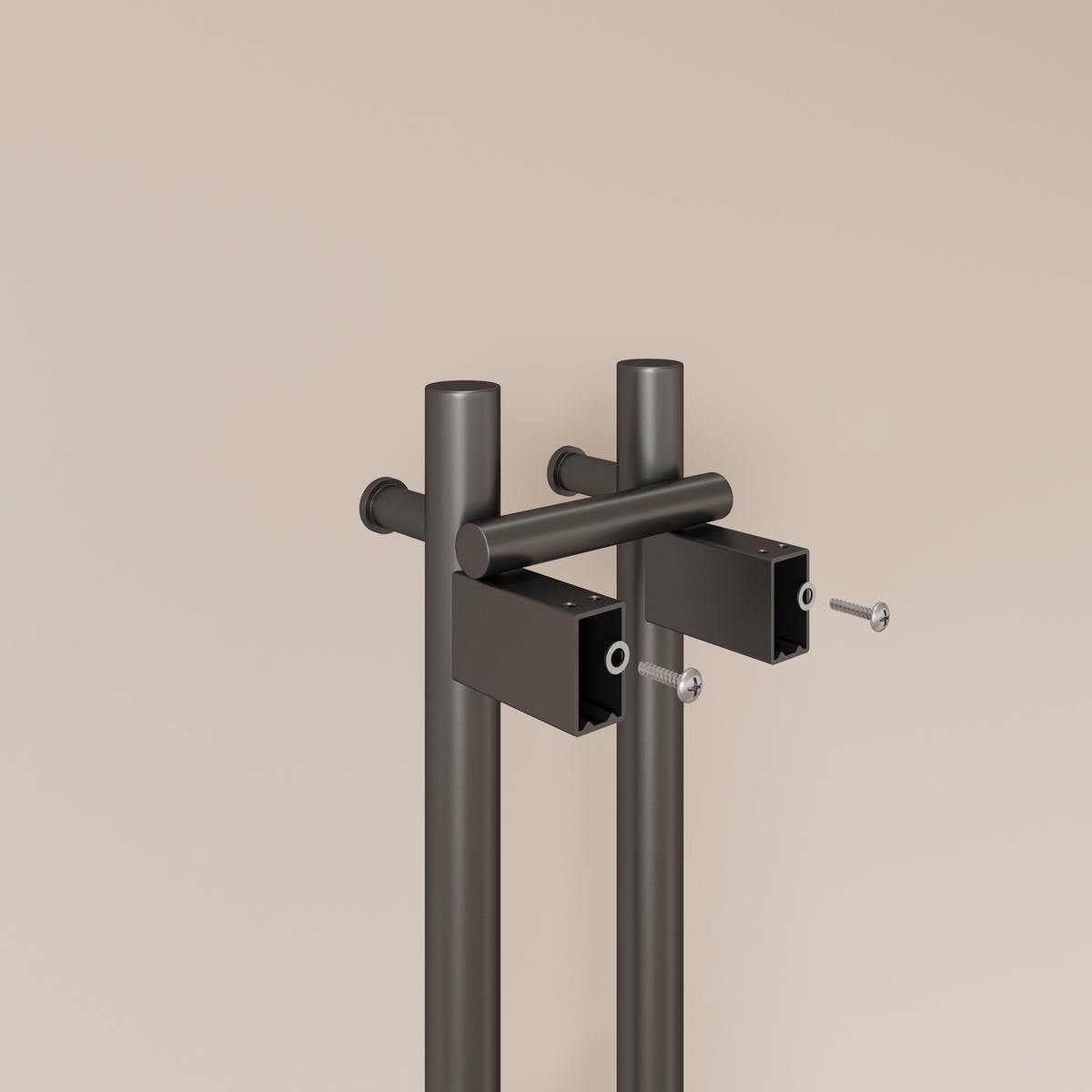 HEIZKÖRPER elektrisch vertikal 120 x 12,4 cm mit Smart-Steuerung Anthrazit - Anthrazit, Metall (12.4/120/14cm) - EMKE