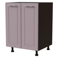 UNTERSCHRANK Bari D11/60 Lava / RAL 4009 pastellviolett 60 / 50 / 82cm - Dunkelgrau/Violett, Holz/Holzwerkstoff (60/82/50cm) - Feldmann-Wohnen