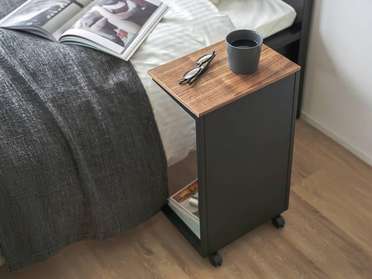 BEISTELLTISCH Tower schwarz 31/55/22 cm - Schwarz, Metall (22/31/55cm) - Yamazaki