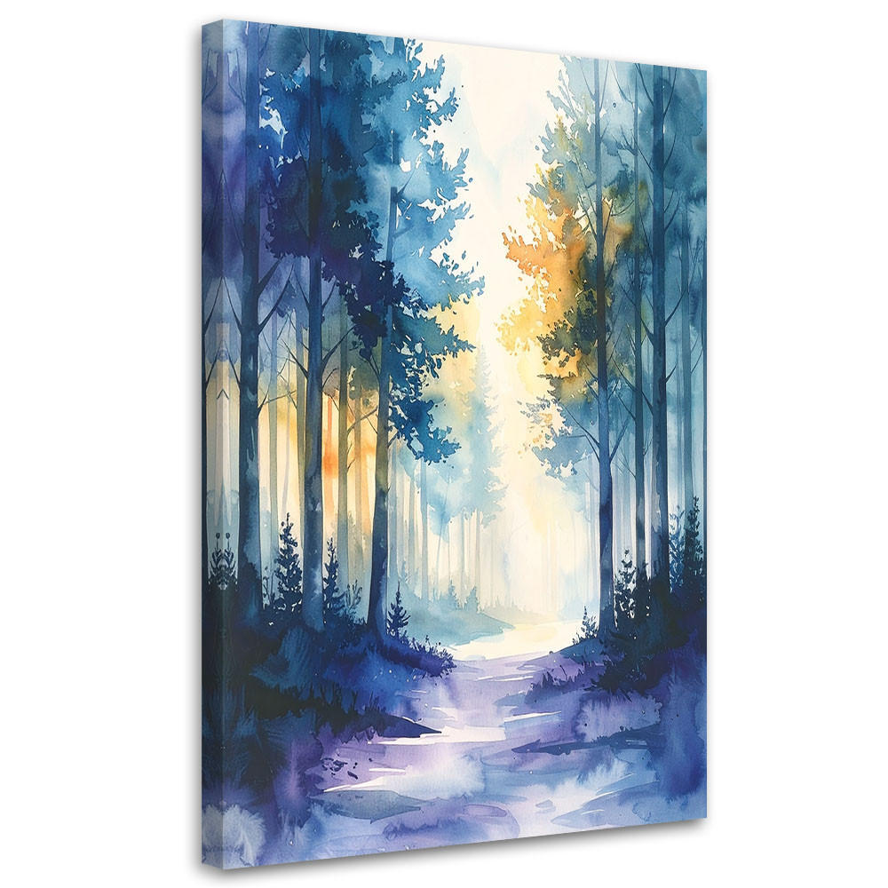 LEINWANDBILD Natur und Botanik 30x45cm - Blau, Textil (30/45cm) - Feeby