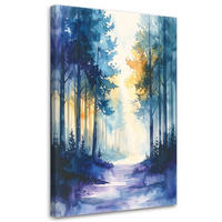 LEINWANDBILD Natur und Botanik 30x45cm - Blau, Textil (30/45cm) - Feeby