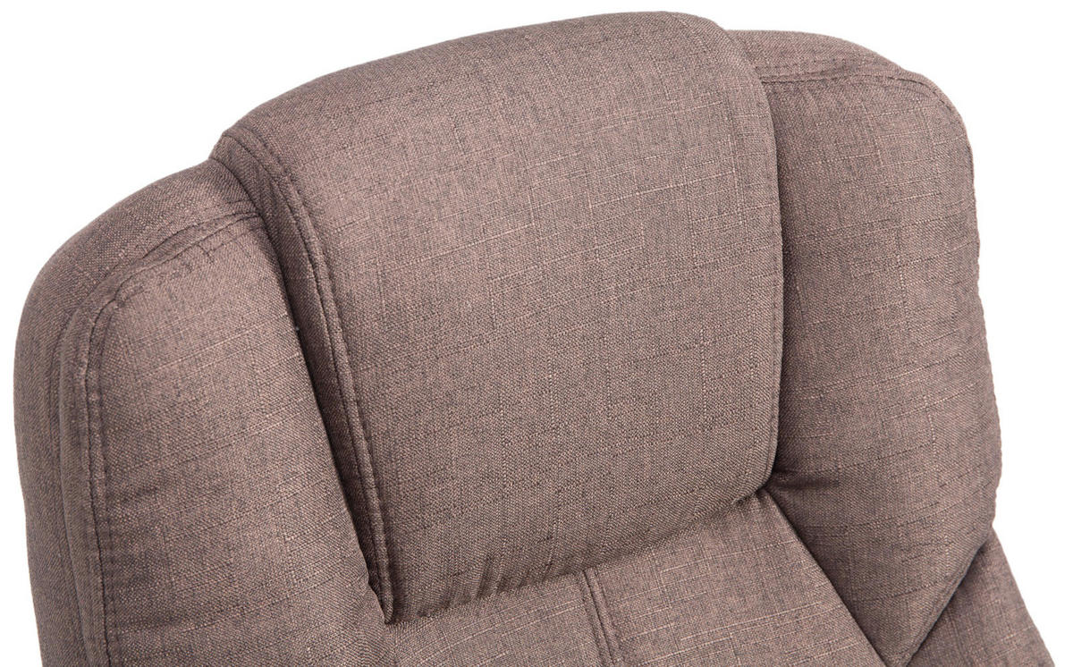 BÜROSTUHL JUBEL Stoff 115x62x70 Braun Stoff Metall - Braun, Textil/Metall (62/115/70cm) - DELUKE