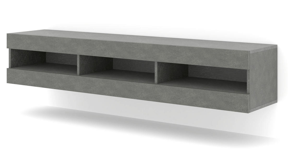 TV LOWBOARD Matera Grau 160/32/35 - Grau, Holzwerkstoff (160/32/35cm) - RAUMHIRSCH FURNITURE