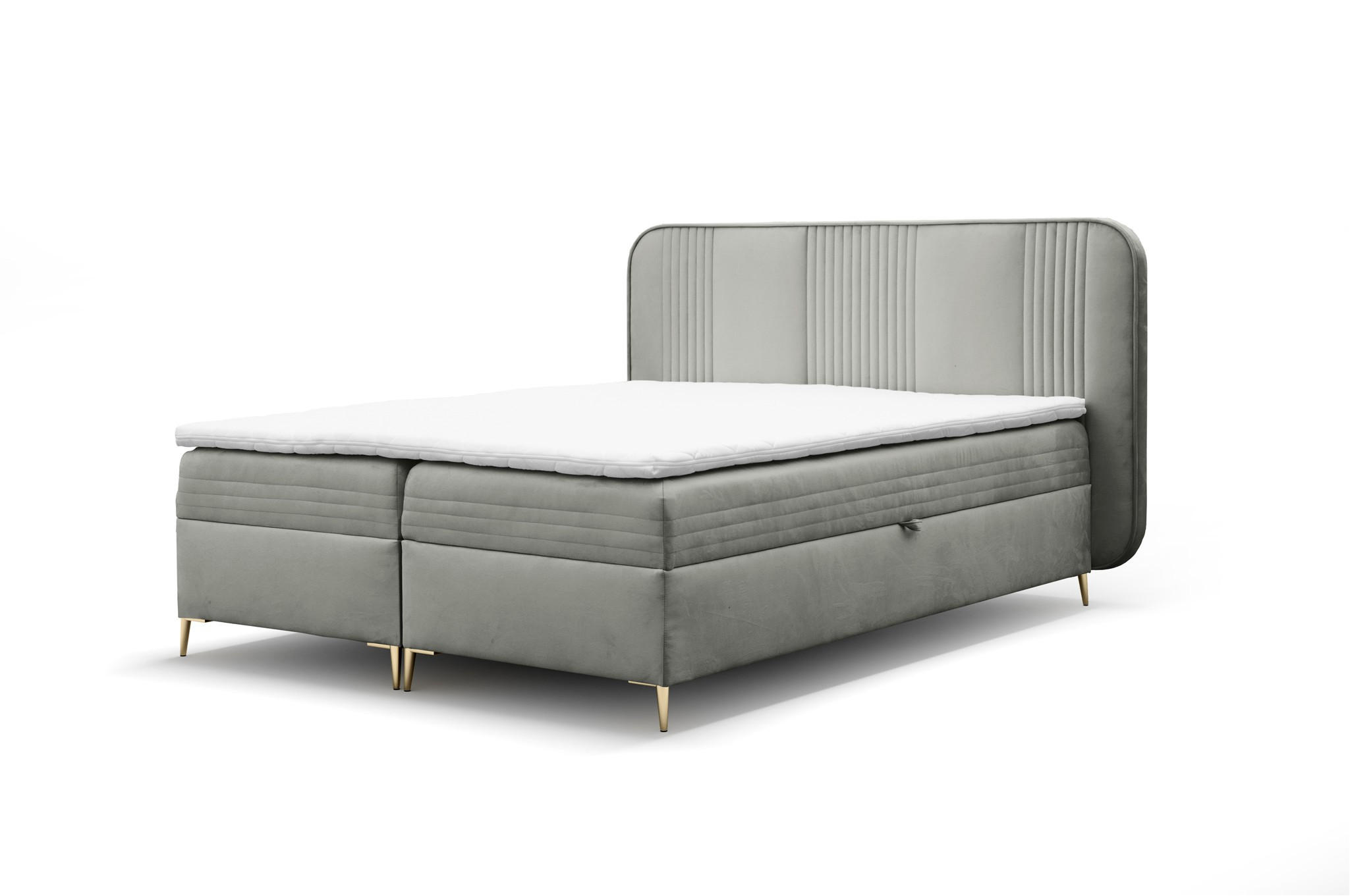 BOXBETT Alize - Grau, Holzwerkstoff/Textil (160/200cm) - Fun Möbel