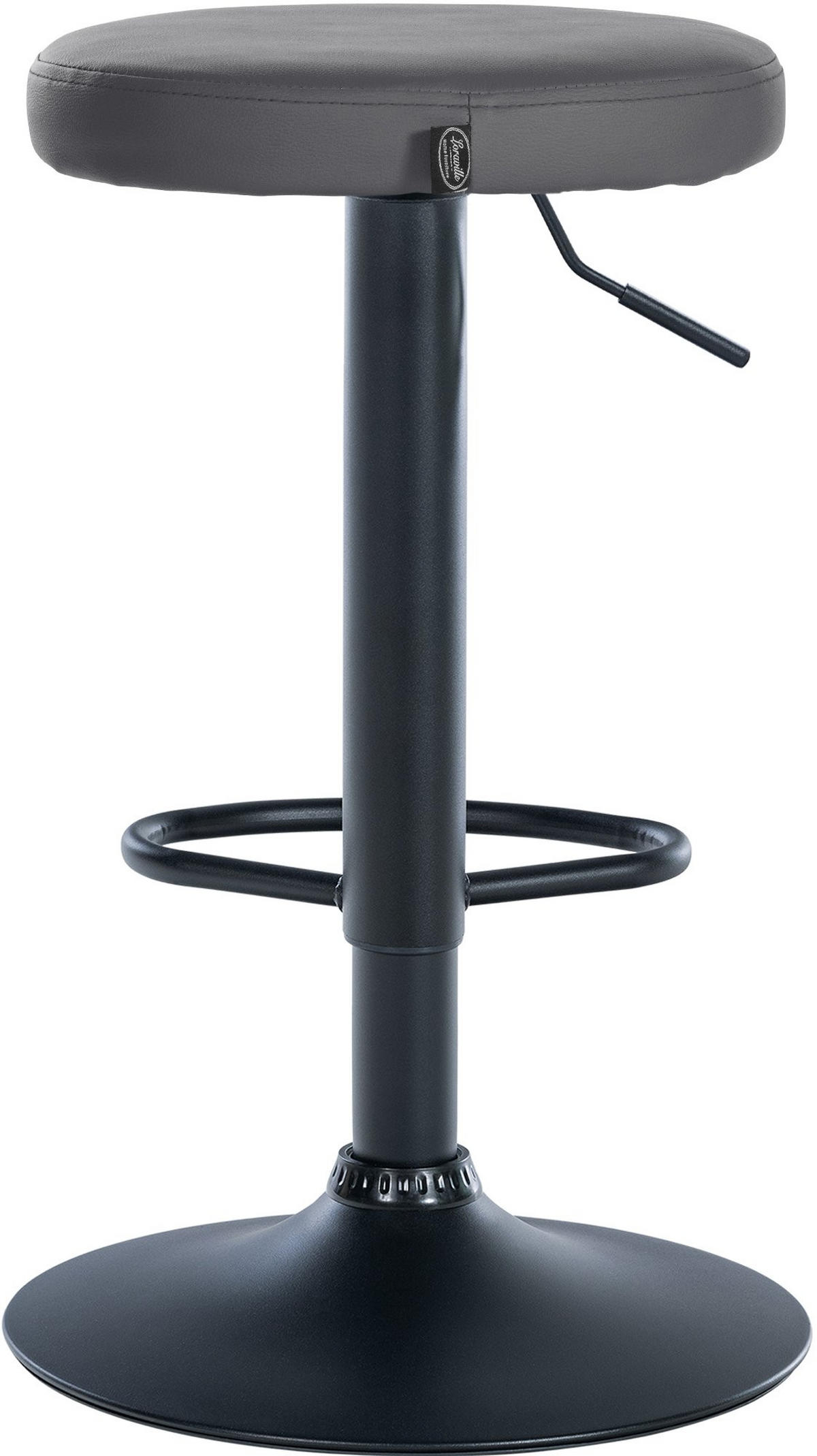 BARHOCKER 2er Set Lederlook grau - Grau, Textil/Metall (38.5/60/38.5cm) - CLP