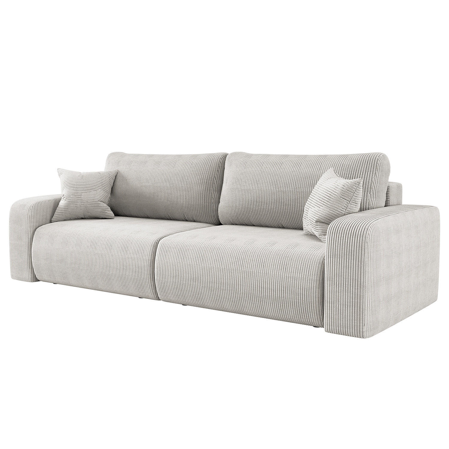 SCHLAFSOFA - Schwarz/Grau, Kunststoff/Textil (245/83/90cm) - home24