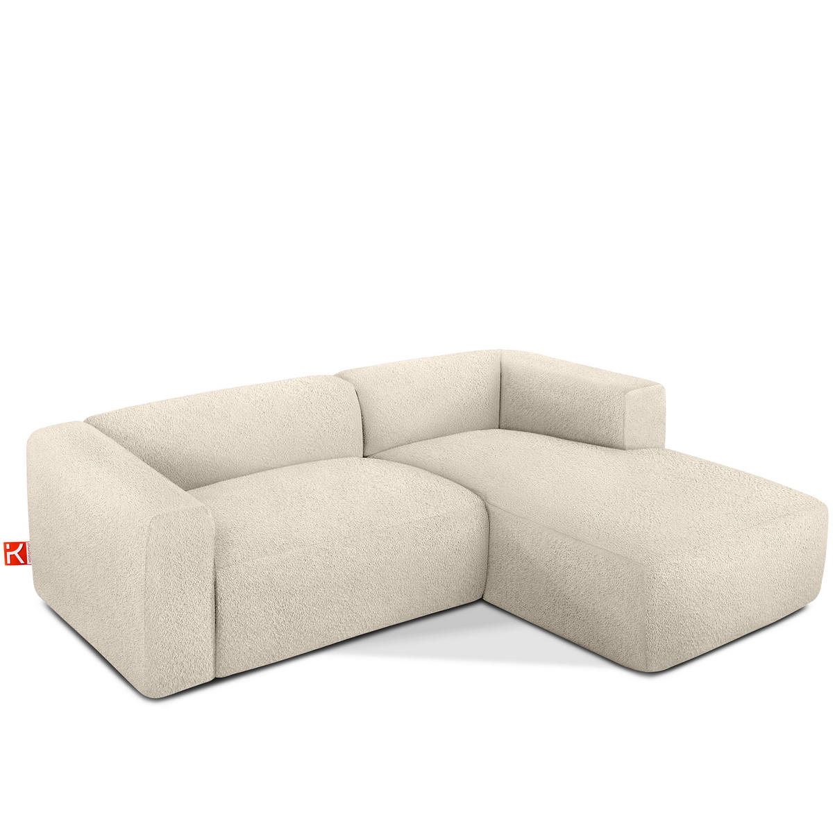 ECKSOFA RECHTS BUFFO, Hellbeige - Beige, Holz/Holzwerkstoff (225/176cm) - KONSIMO®
