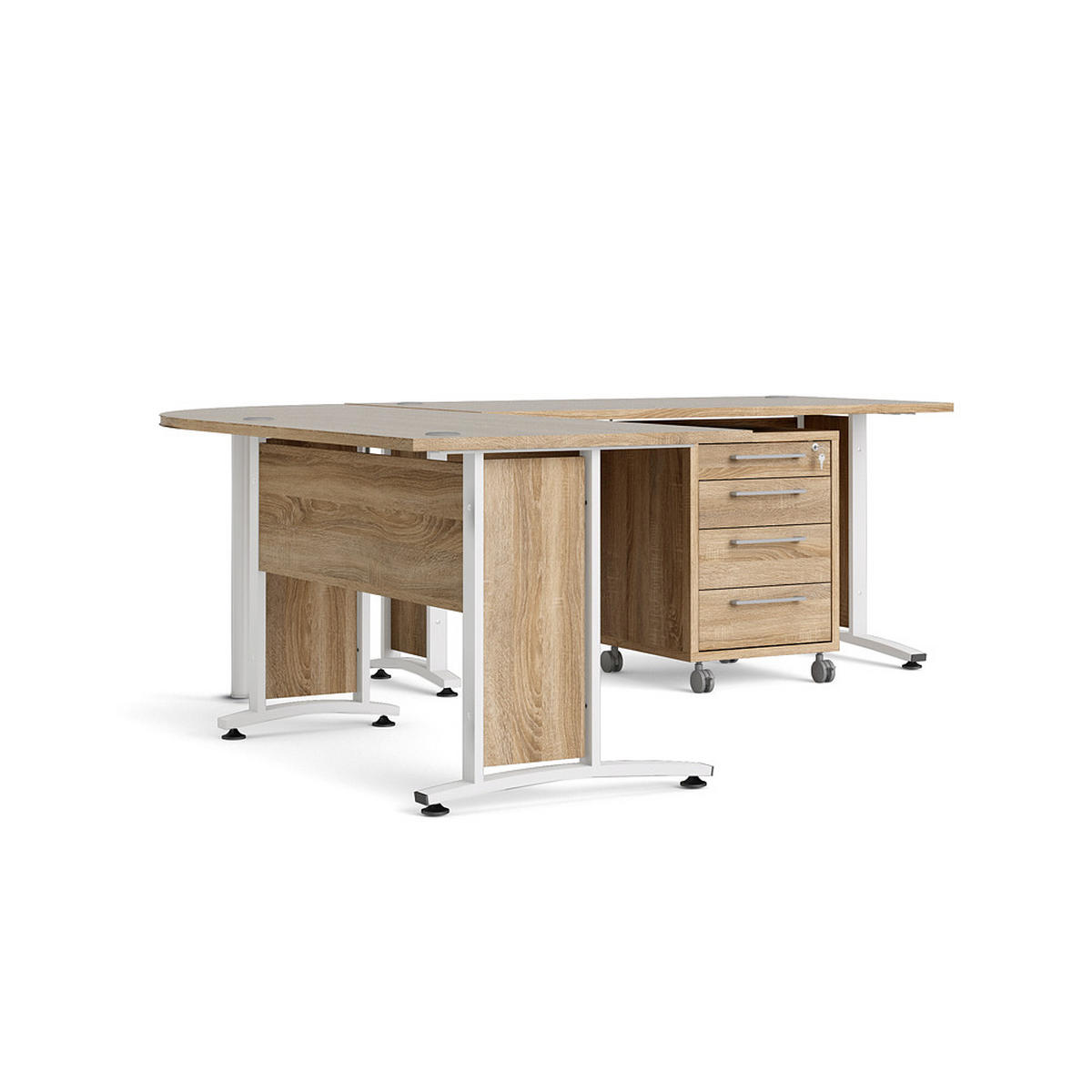 ECKSCHREIBTISCH Eiche Dekor - Eiche Wotan, Holzwerkstoff (200/230/75cm) - ebuy24