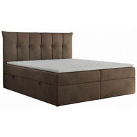 BOXSPRINGBETT PREMIUM 10, 160 x 200 cm, Bettkasten, H3, braun - Braun, Textil (160/200cm) - Labett