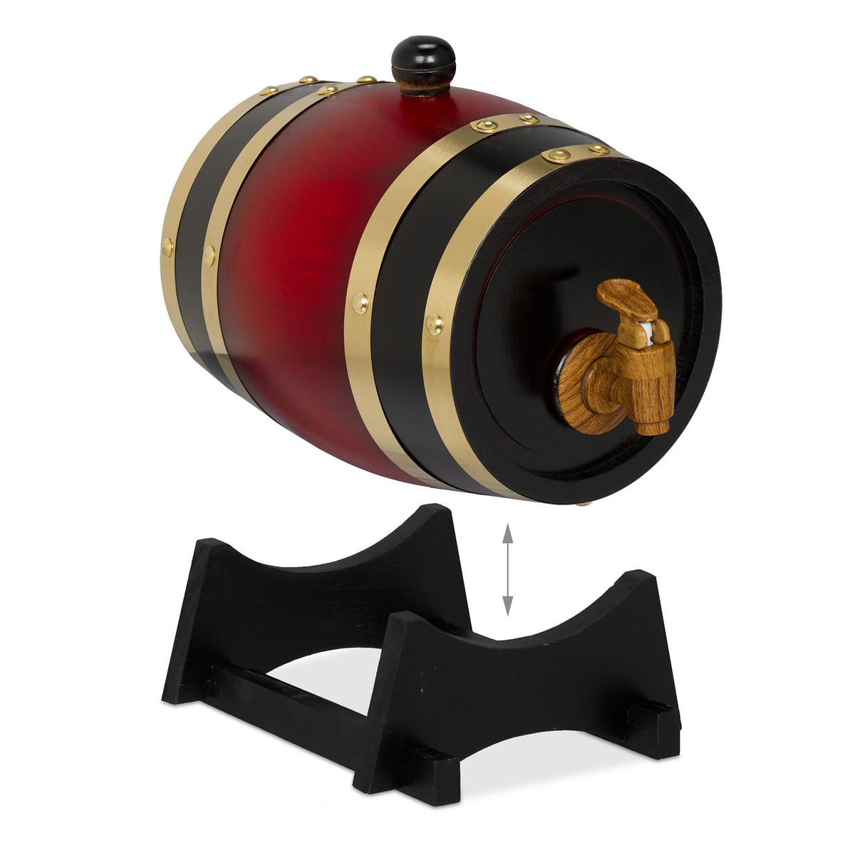 WHISKYFASS - Multicolor, Holz/Kunststoff (1.25L) - Relaxdays