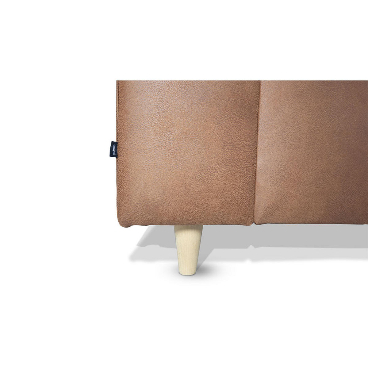 ECKSOFA cognacfarben Leder - Cognac, Leder (222/148cm) - ebuy24