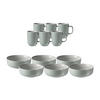 BRUNCHSET Jasper mint 12er Set - Mintgrün, Keramik (1/1/1cm) - Ritzenhoff Breker
