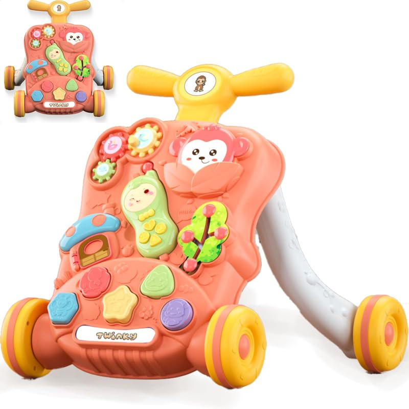 LAUFLERNWAGEN mit Spielbret Rosa - Pink, Kunststoff (46/44/44cm) - Twinky