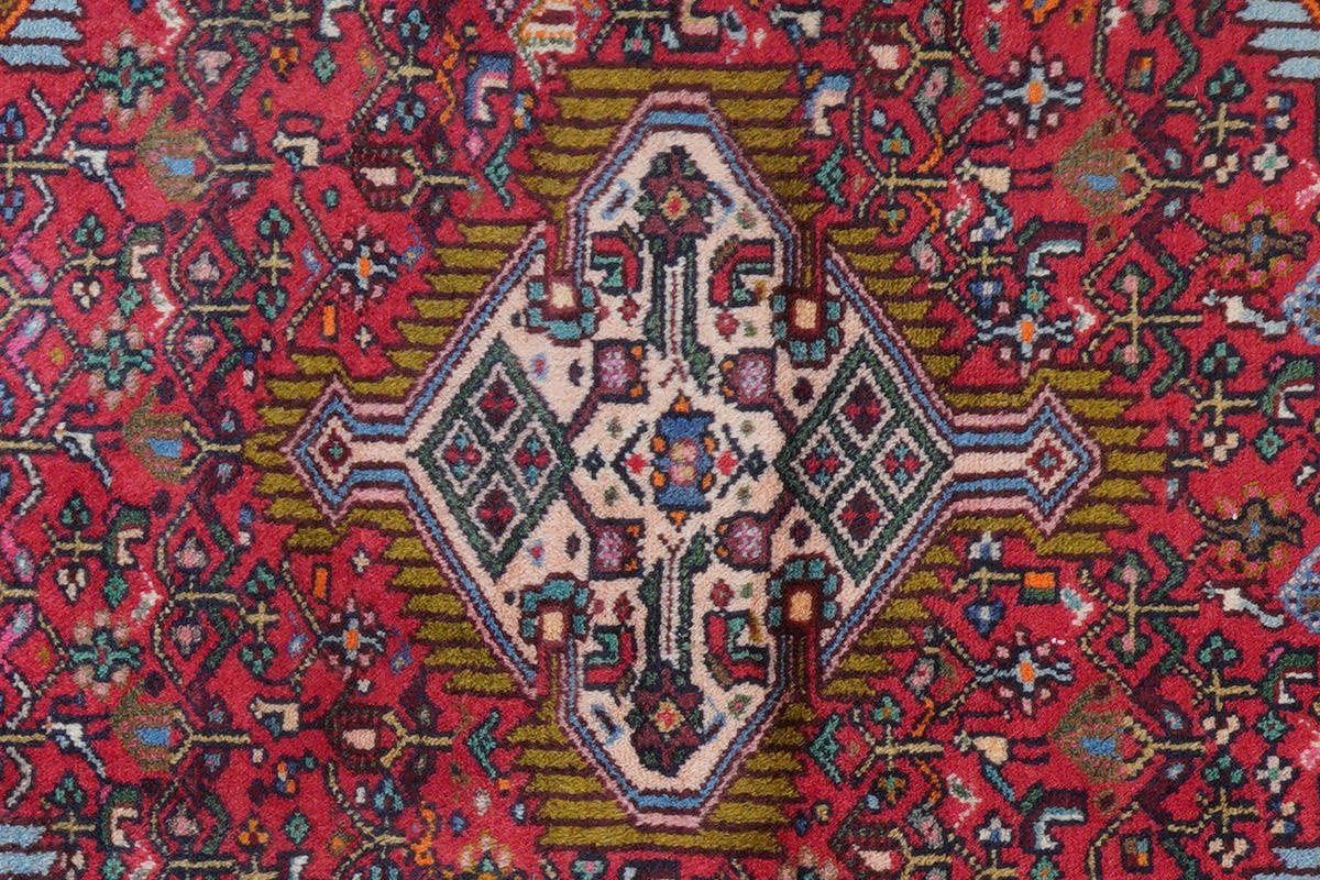 ORIENTTEPPICH handgeknüpft Assadabad Rot 124/76 cm Schurwolle - Rot, Textil (76/124cm) - Looma