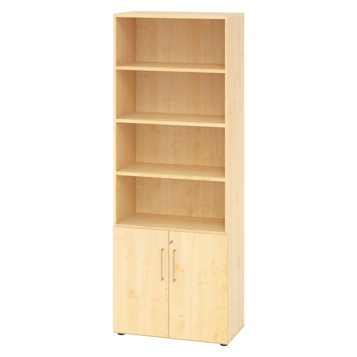 KOMBISCHRANK - 2 plus 4 Ordnerhöhen 42/80/215,6 cm in Ahornfarben - Ahornfarben, Holzwerkstoff (80/215.6/42cm) - bümö