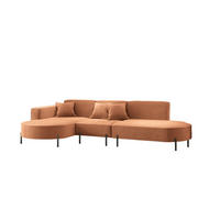 ECKSOFA Valencia - Kupferfarben, Holzwerkstoff/Textil (321/165cm) - Fun Möbel