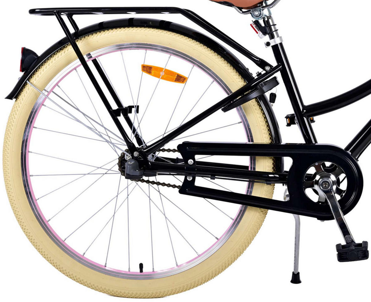 KINDERFAHRRAD Excellent - Mädchen - 26 Zoll - 3 Gänge - Rücktritt + Handbremse - Schwarz - Schwarz, Metall (77cm) - TPFSports