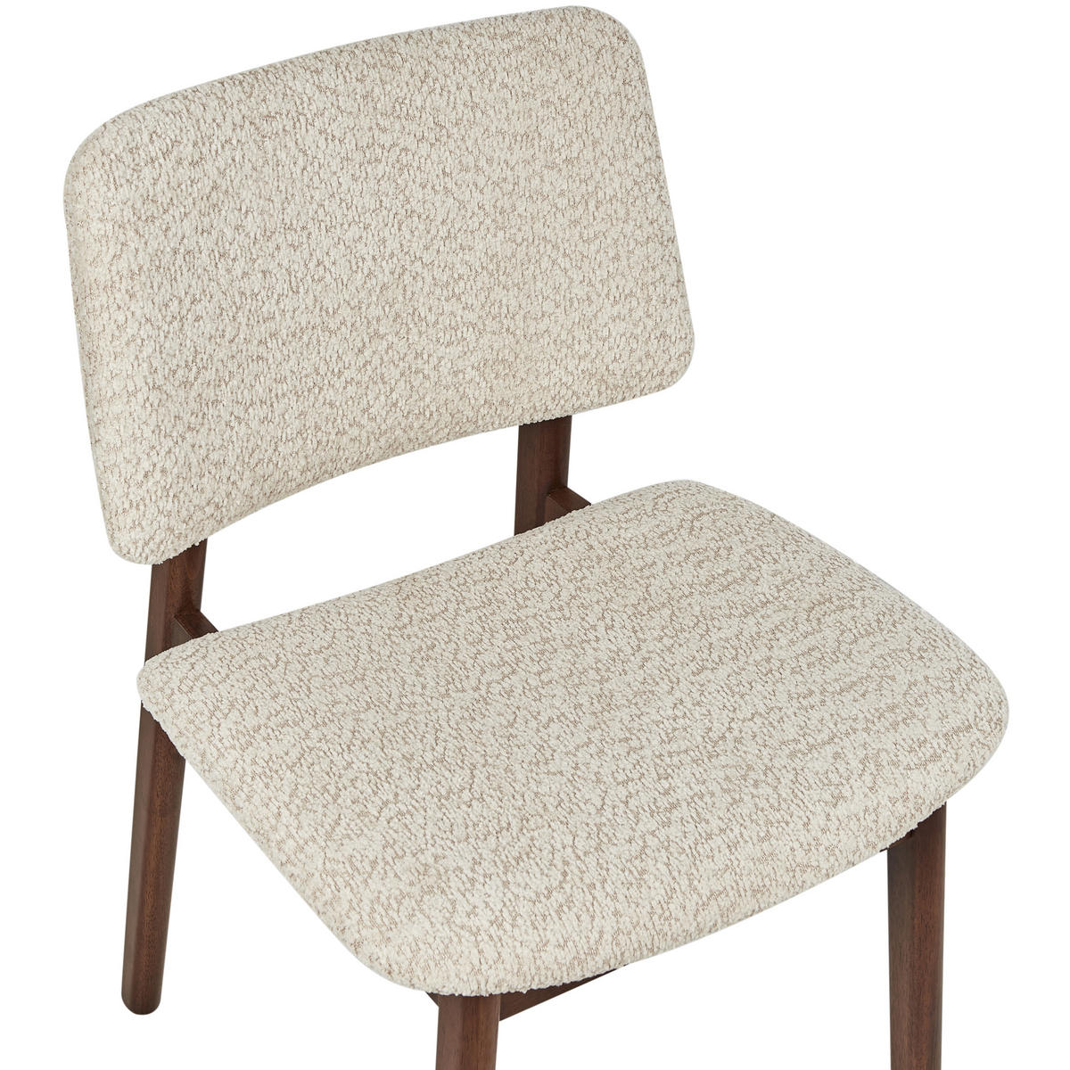 ESSZIMMERSTUHL 2er-Set Dunkelbraun Blane - Dunkelbraun/Beige, Holz (48/79/53cm) - Beliani