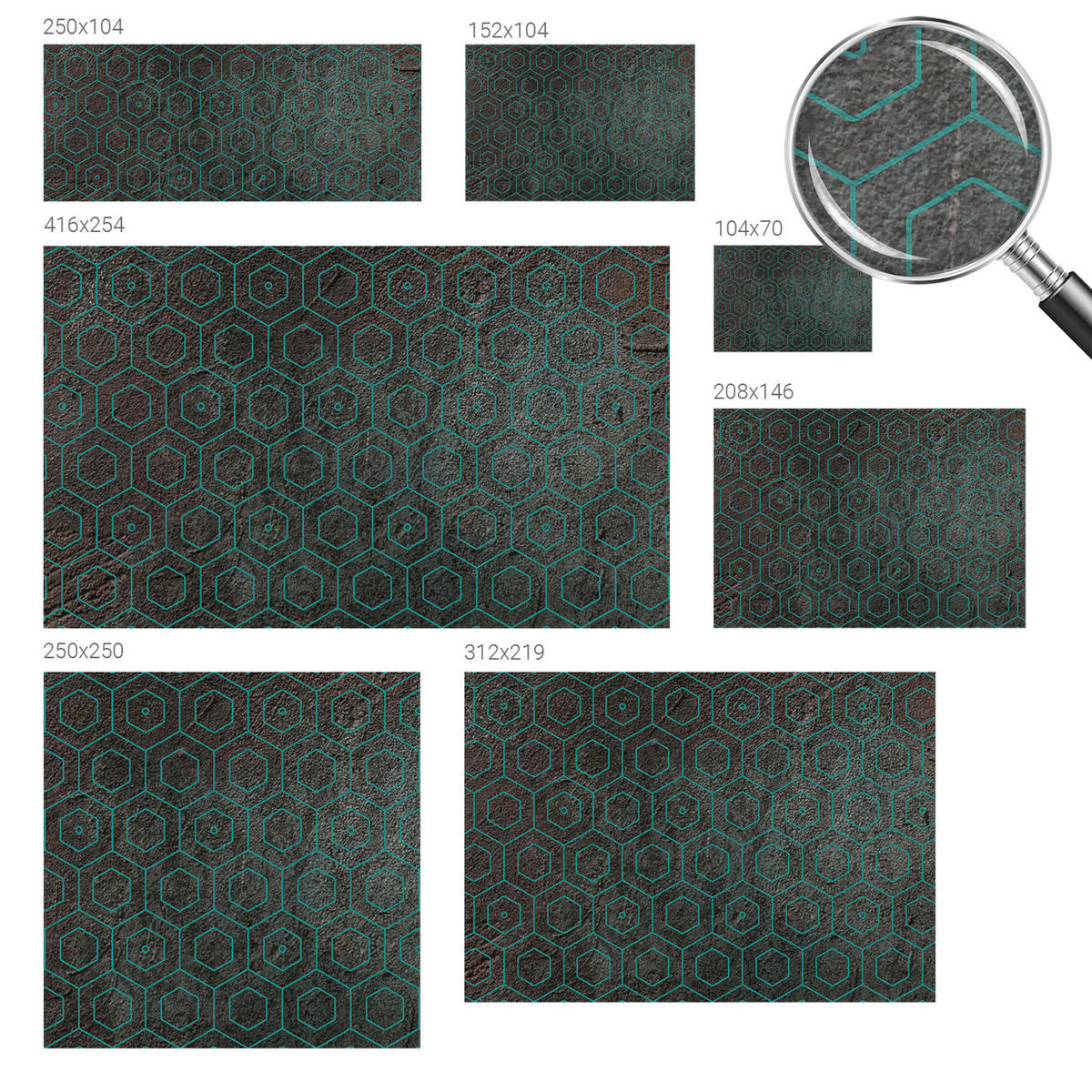 FOTOTAPETE 104x70 cm - Geometrisches Muster - Braun, Textil (104/70cm) - Wallfluent