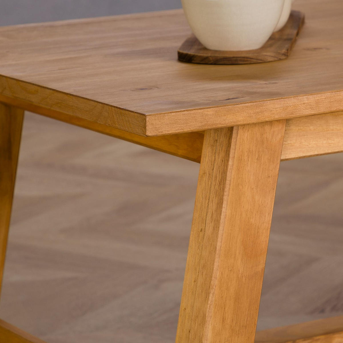 COUCHTISCH LUZERNA gebeizt/gewachst - Kieferfarben, Holz (60/110/45cm) - IDIMEX
