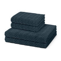 FROTTIERSET Sensual Skin Zopf 4-teilig - Dunkelblau, Textil (50/100cm) - Ross