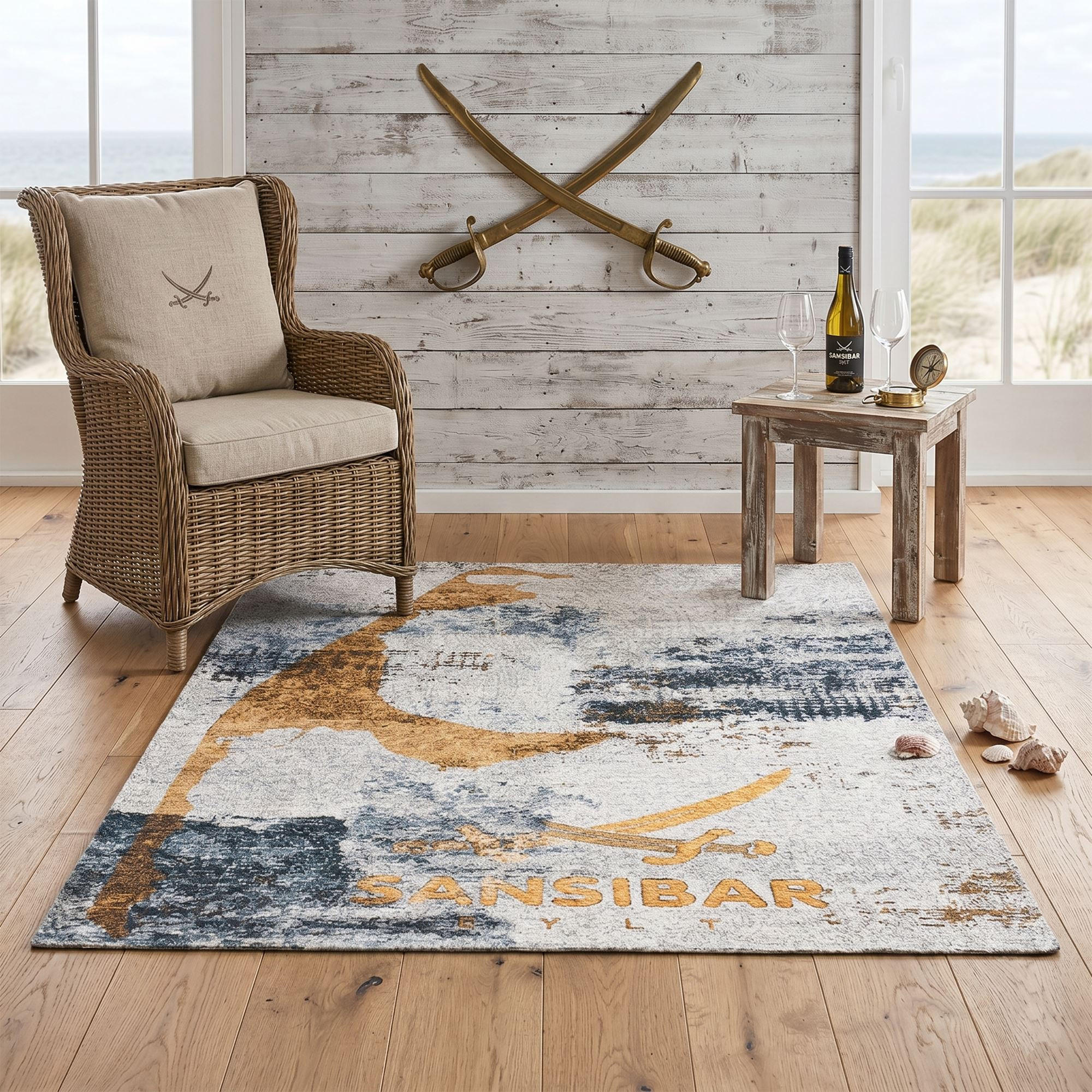 FLACHWEBTEPPICH Keitum 80x160 cm - Goldfarben, Textil (80/160cm) - Sansibar SYLT