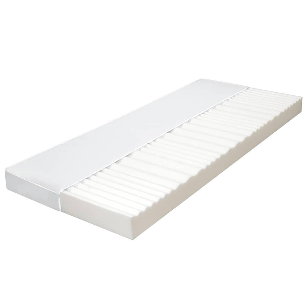 MATRATZE 180 X 200 CM 7 ZONEN PU SCHAUM 10 CM H2 H3 - Weiß, Kunststoff (100/200cm) - vidaXL