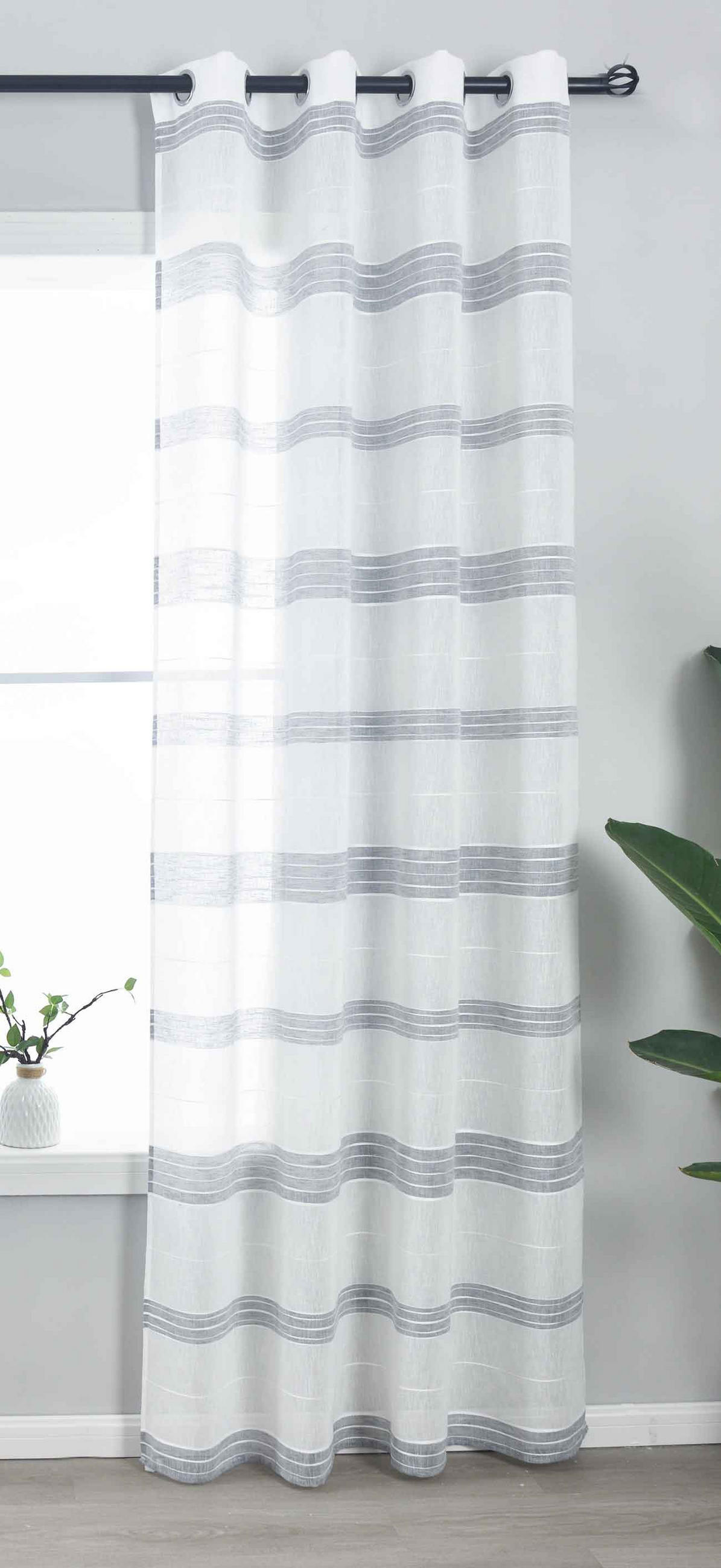 VORHANG »Frankfurt« HxB 245x140 cm Grau - Grau, Textil (140/245cm) - Gardinenbox