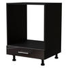 HERDUMBAUSCHRANK Essen D11K/60 Schwarz Hochglanz / Schwarz Matt 60 / 50 / 82cm - Schwarz Hochglanz/Schwarz, Holz/Holzwerkstoff (60/82/50cm) - Feldmann-Wohnen