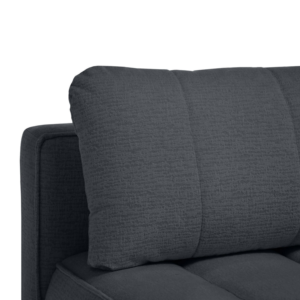SCHLAFOSOFA Doris mit Schlaffunktion und Bettkasten, DL-System, Schwarz - Schwarz, Textil (210/88/100cm) - Beautysofa