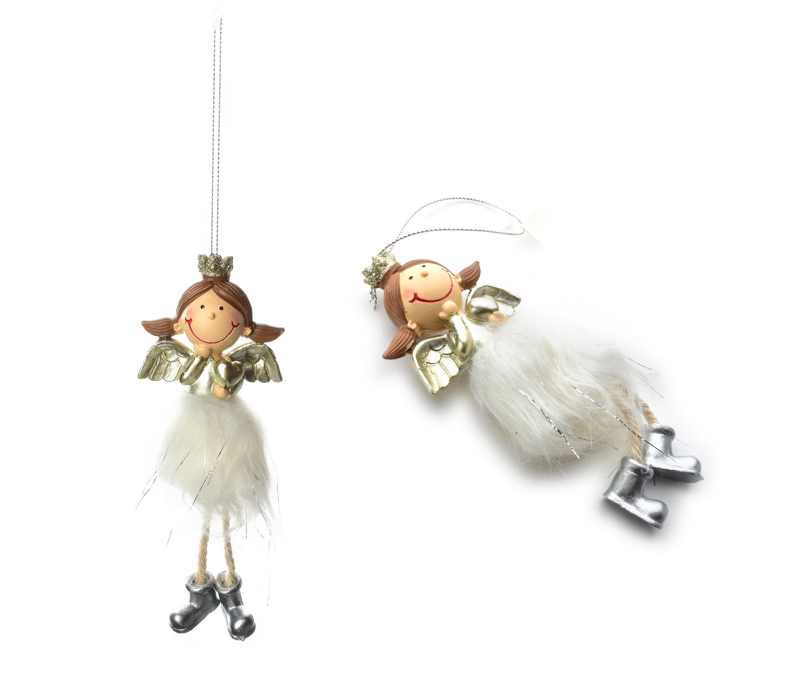 CHRISTBAUMKUGEL Santa Lila Gold 18/7/18 cm Kunstoff - Goldfarben, Kunststoff (7/18/18cm) - Mondex