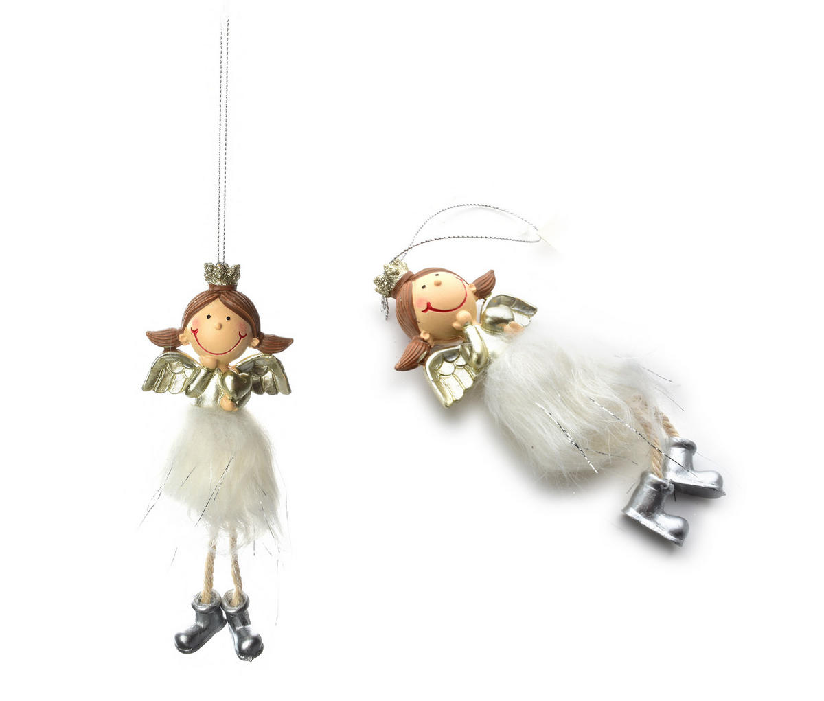 CHRISTBAUMKUGEL Santa Lila Gold 18/7/18 cm Kunstoff - Goldfarben, Kunststoff (7/18/18cm) - Mondex
