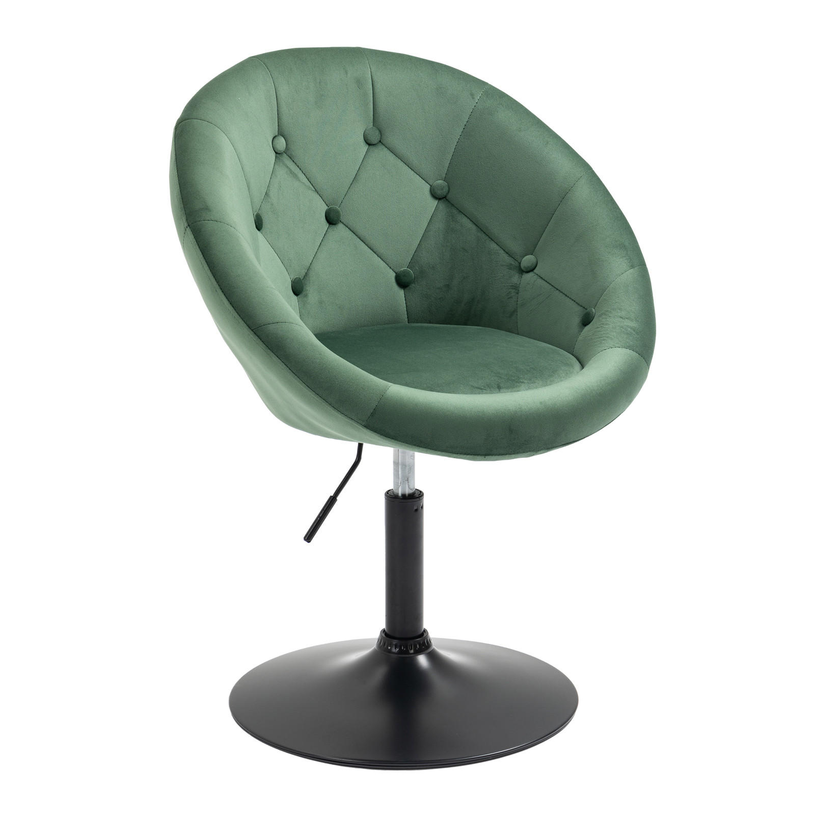 COCKTAILSESSEL HAVANNA Samt Dunkelgrün - Silberfarben/Grün, Textil (62/88/58cm) - SVITA