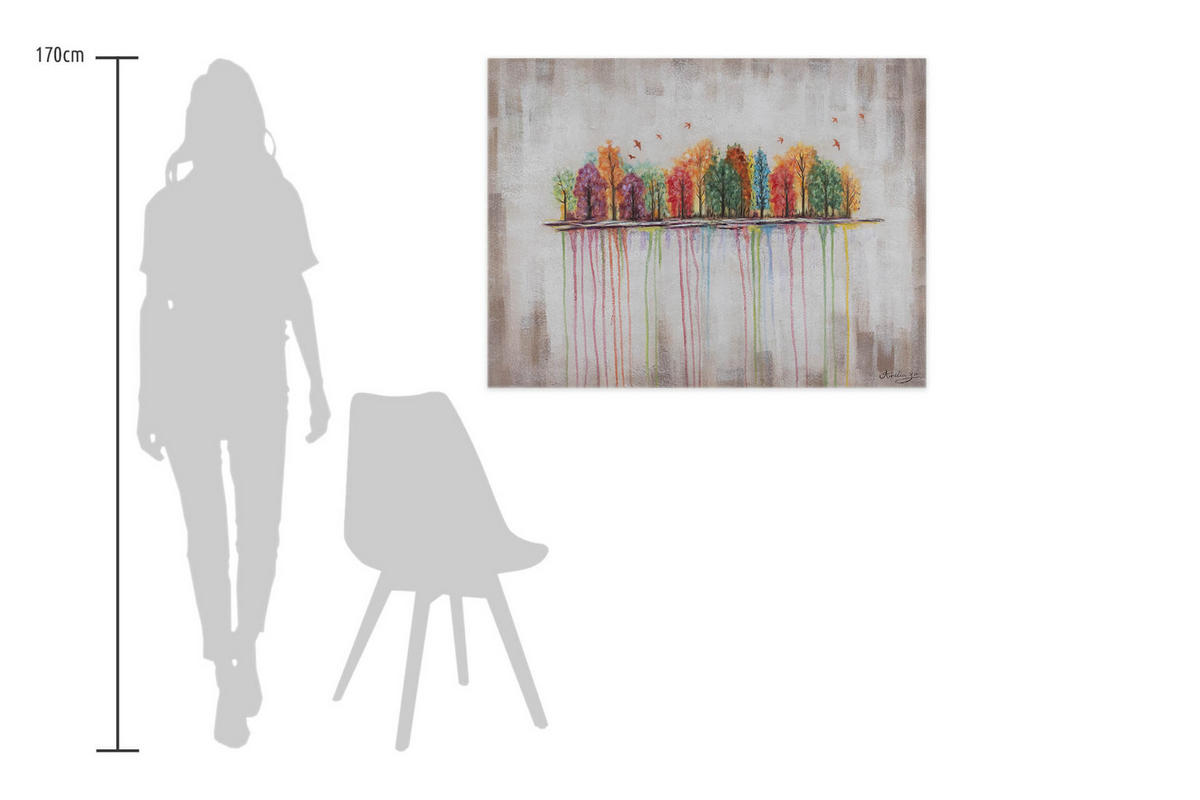 ÖLGEMÄLDE 100/75 cm - Beige/Multicolor, Holz/Textil (2.94/75cm) - KUNSTLOFT