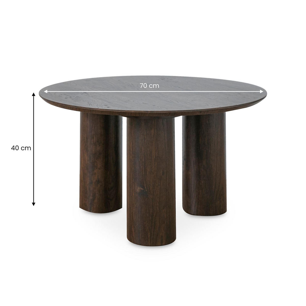 COUCHTISCH ESTER dunkelbraun - Dunkelbraun, Holzwerkstoff (70/70/40cm) - IDIMEX
