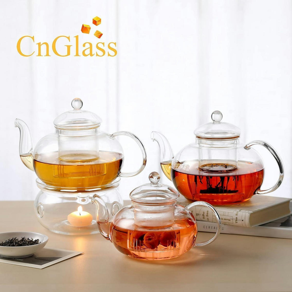 TEEKANNE Glas mit Siebeinsatz 600 ml - Transparent, Glas (13.5/12.5cm)