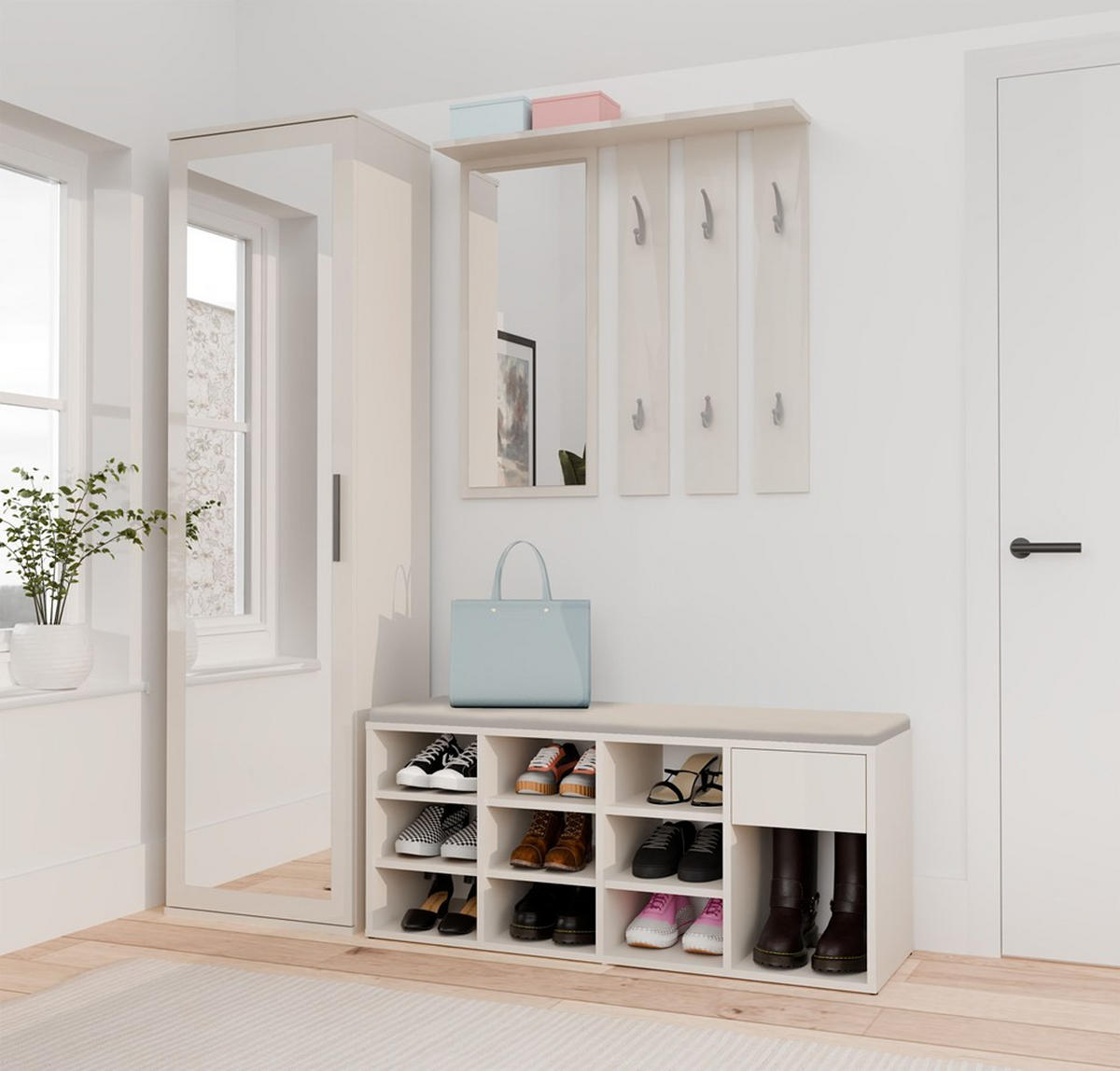 SCHUHSCHRANK Kaszmir 110/49/35 - Kaschmir, Holzwerkstoff (110/49/35cm) - RAUMHIRSCH FURNITURE