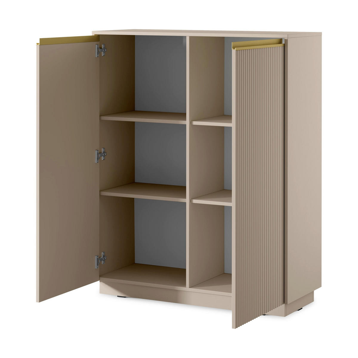 KOMMODE Westa Schwarz - Schwarz, Holzwerkstoff (103.5/127/39cm) - Pillovely