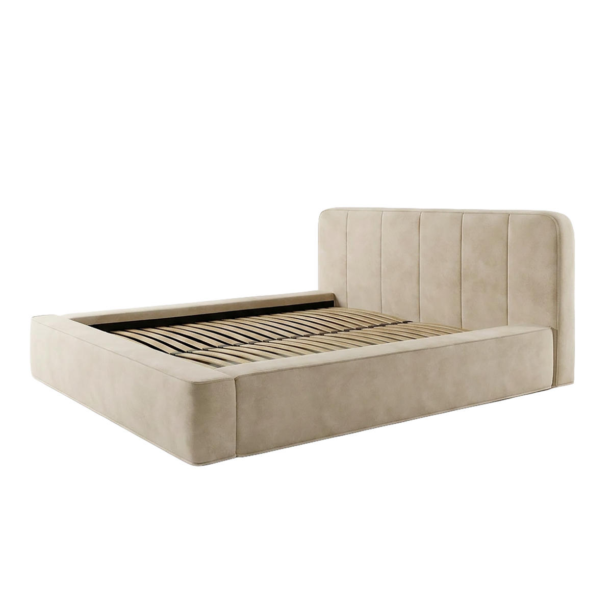 POLSTERBETT BEJO 160x200 cm, Creme - Creme, Textil (200/160cm) - Fedve