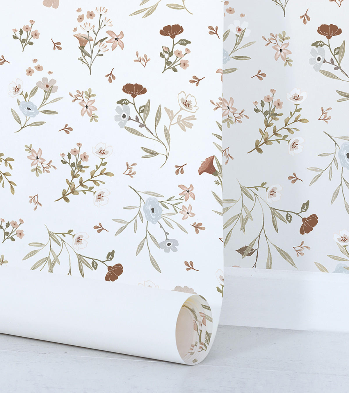 VLIESTAPETE Lilydale Blumen 50 cm x 10 m, weiß - Multicolor, Papier (50/1000cm) - Lilipinso