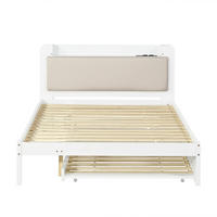 FUNKTIONSBETT 120/200 + 90/190 cm Weiß - Weiß, Holz